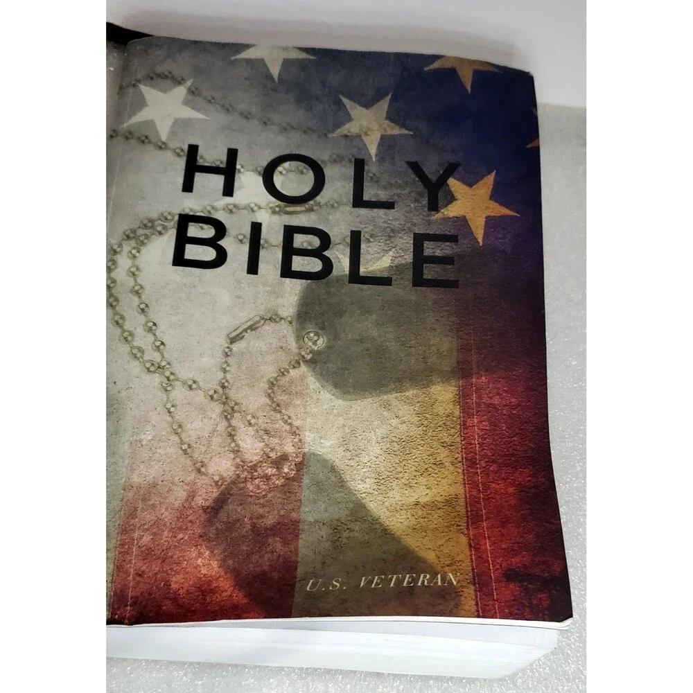 U.S. Veteran Flag Holy Bible King James Version Large Print Limited Edition Soft